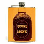 Nutcase Young Monk Stainless Steel Hip Flask 240 ml with Free Funnel