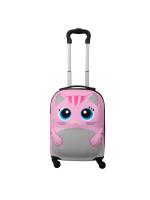 Polo Class cute kitty Hard-Sided Polycarbonate Kids Trolley Bag -18 Inches- Pink