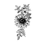 SIMPLY INKED Blossoming Sunflower Temporary Tattoo, Designer Tattoo for all (Blossoming Sunflower) Pack of 2