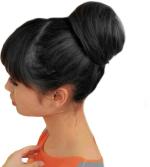 Clixfox Women Black Synthetic Fiber Hair Juda Extension (Pack of 1)