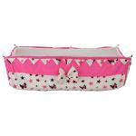 Motherhood Pink And White Cotton New Born Baby Hammock Ghodiyu Swing Cradle Mosquito Net Cover With Zipper Cradle