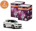 Osram Rallye H4 Halogen Lamp 62204 Exterior Headlight Bulb (12V, 100/90W, Pack of 2 Bulbs) - ( LIGHT YELLOW )