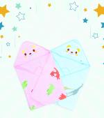 The Little Lookers Pink and Blue Super Soft Hooded Quick Dry Baby Towel Pack of 2