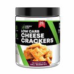 GREEN SUN Low Carb Cheese crackers |Pack of 1 | 0.2 Gms Net Carb Per Cheese Cracker | Namkeen | Crispy | Keto Friendly | Tasty Savoury Snack | Low Calorie | Sugar Free