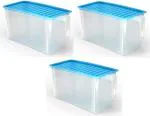 AREEVANZ Clear Plastic Fridge Storage Containers 5000 ml (Pack of 3)