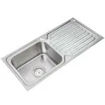 Anupam 203A 304 Grade Stainless Steel Single Square Bowl Kitchen Sink (37 x 18 x 8 inch)