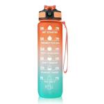 Welour Glass Orange Burburry Ace Of Shades Air Up Unbreakable Time Mark Water Bottle - 1000 Ml