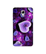 Casotec Heart Design Printed Silicon Soft TPU Back Case Cover for Micromax Bolt Selfie Q424