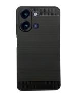 Fastship Silicone Rubber Hybrid Case Case Back Cover for Itel P683L / Itel P40 Plus - Black