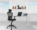 AULKI Rio High Back Ideal Back Office Chair | Mesh Ergonomic Chair for Work from Home | Office Chair with Multi-Tilt Lock Mechanism, 2-Dimensional Lumbar Support with Ideal (Black)