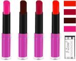 OUR BEAUTY Multicolor  Rich Colour Payoff Long Stay Soft Matte Lipstick , 14 G (Set Of 4)