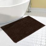 Enyra Bath Mat Anti-Slip Gel Backing Essencia Microfiber Bath Mat - 40x60 CM, Floor Mat for Bathroom/Bedroom/Kitchen/Door - Pack of 1 Piece - Coffee