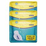 Smilepad Day and Night Sanitary Pads, Ultra Thin, XXL, Flexi wings Pack of 3 (30 Pads)
