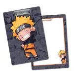 Festiko Anime N Theme Exam Board with Clip (Pack of 1 Pc), Exam Pads for Birthday Return Gifts for Kids, Writing Pads Clipboard with Shiny Steel Finish Clip