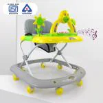 Dash Dora Baby Foldable Walker with Rattles Music & Adjustable Height Activity Walker - Yellow