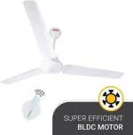 Sameer Smart BLDC 28 Watt 1200 mm 3 Blade Ceiling Fan With Remote, White