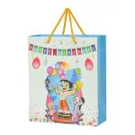 PPJ -HAPPY BIRTHDAY (CHOTA BHEEM THEME) PARTY (10 Pcs.) PAPER CARRY BAG, 10 Inch X 12 Inch X 4 Inch RETURN GIFT/HAPPY BIRTHDAY/RETURN GIFTS/GIFTS/GIFT BAGS/GIFT COVERS(Pack of 10)