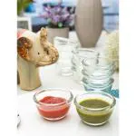 Goodhomes Lucky Solid Glass Chutney Bowl Set of 12pcs (Transparent, Clear)