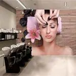 Beibehang BEIZ3678 Ladies Face Massage Stones Pink Flowers HD 3D Wallpaper for Salon Parlour[4 ft x 3 ft] / [122 cm x 91 cm]