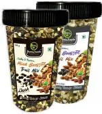 Nutriefoods Nutritious Mind Booster Dry Fruits Trail Mix | Roasted | Blend of Dried Fruits & Nuts | In Reusable Plastic Glass | Combo Pack of Classic- Roasted in Salt & Dark Chocolate Chips (380g)
