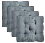 Kuber Industries Grey Microfiber Chair Pad 2.2 x 1.5 m (Pack of 4) HS_37_KUBMART020870