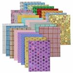 ECLET A4 Holographic Card Glitter Sheets and Designs (Pack of 10)