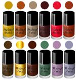 Makeup Mania Dazzling Nail Polish Set of 12 Pcs (Set # 157) Mehandi, Nude, Yellow, Golden (Pack of 12)