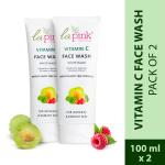 La Pink Vitamin C Face Wash with White Haldi for Glowing & Radiant Skin (Pack of 2)