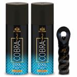 ST.JOHN Deodorant body spray for men & women | 24 hours long lasting Cool Combo Deodorant spray & Cobra Perfume 15ml (315 ml, Pack of 3)
