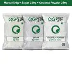 Goshudh Modak Samagri Combo Maida 500g, Sugar 250g, Coconut Powder 250g