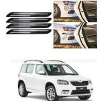 Feelitson Black Car Bumper Protector Safety Guard Double Strip For Yeti (Pack Of 4)