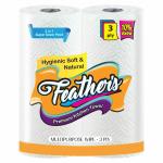 Feather's Extra Soft Multipurpose Wipes Premium Kitchen Towel, 3 - PLY Super Strong Highly Absorbent Tissues with 132 Pulls (Pack of 6)