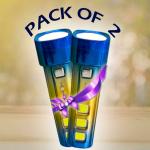 Pick Ur Needs Long Range 5 In 1 Rechargeable Led Torch Light Upto 700M 5 hrs Torch Emergency Light (Blue)