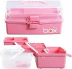 JKICHNM Multi-Purpose Plastic Storage Tool Box Case Portable 3 Layer Compartment Multipurpose Medicine Organizer Family Emergency First Aid Kit Medicine Box.