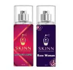 SKINN Refreshing Deo Body Spray Duopack (PATCHOULI PARFUM+ROSE WOMAN ) (Pack of 2)
