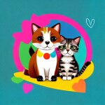 Love Creation 12x18 Size poster print for creative wall art- furry-friends-forever-6860(Non Sticker)