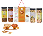 Sarvguni Healthy Celebration Gift Hamper Dry Fruits Box 1kg (Almonds,Cashew,Raisin,Roasted & Salted Pistachios Nuts each 250gm)