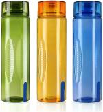 AK HUB Vibe Premium Plastic PET Fridge Bottle Set ( 3 Pcs Set ) ( Multicolor ) 1000 ml Bottle (Pack of 3, Multicolor, Plastic)