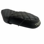 SAHARA SEATS Triumph Speed 400 Quilted Bench Vegan Leather Cushion Seat Cover (Black)