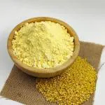 Veganic Moong Daal Aatta | Yellow Gram Flour | Mung Ki Dal Ka Aata | Gluten Free High In Protein (200g)