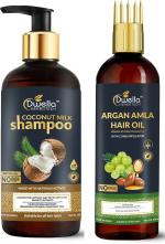 Dwella Herbotech Coconut Milk Shampoo And Argan Amla Hair Oil - 500 Ml (Pack Of 2)