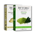 BEYORG Organic Bentonite Clay and Herbal Neem Powder for Anti - Acne and Pimples - 200 g