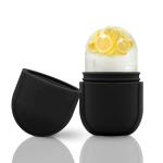 HomeCloud Ice Roller for Face & Eye/Beauty Skin Care Ice Holder for Face/Face Massager 2 In 1 Multifunction, Firming, Shrink Pores, Stress Relief (Multi) (Big Plain Black)