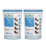 Neuherbs Organic Raw Unroasted Flax Seeds- 400 g Pack of 2