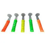 VALGHA VALAMUDAN AGRI ENGINEERING Plastic and Stainless Steel Handheld Coconut Scraper - 5 pcs