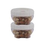 Lock & Lock Interlock Round Refrigerator Food Storage Containers, Transparent, 180 Ml, Set of 2 (INL305)