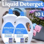 fivanta Fab Liquid Detergent Blue 10Liter Natural Formula for Tough Stain Removal & Fabric Care | No Harsh Chemicals | 100% Ecofriendly