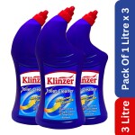 Klinzer Toiler Cleaner 1L (Pack of 3) | Deep Clean Action | Flush Away Grime | The Powerful Toilet Cleaning Solution