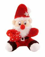 Tickles Plush Santa Claus with Gift Bag Lightweight Stuffed Animal Toy 26 cm