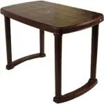 AAMROSE FLORA12 Plastic 4 Seater Dining Table (Finish Color - BROWN, DIY(Do-It-Yourself))